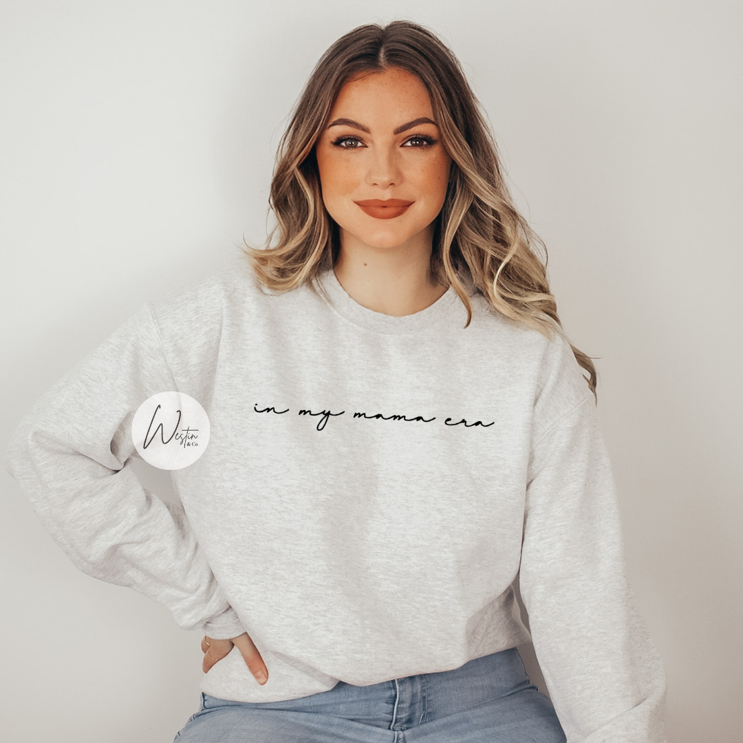 in my mama era | embroidered sweatshirt | gildan women's sweatshirt