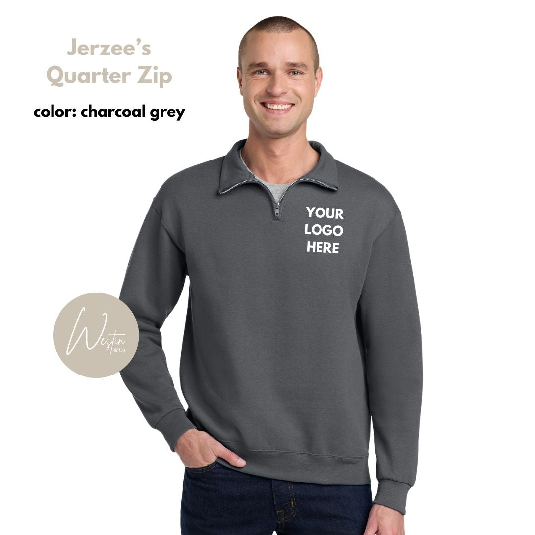 Quarter Zip Sweatshirt | Custom Embroidered