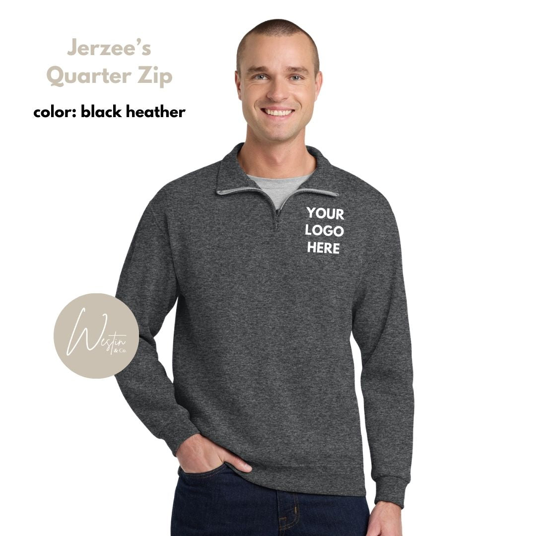 Quarter Zip Sweatshirt | Custom Embroidered