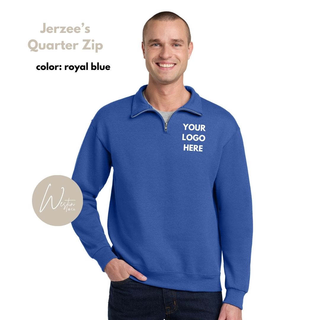 Quarter Zip Sweatshirt | Custom Embroidered