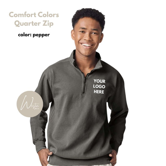 Quarter Zip Sweatshirt | Custom Embroidered