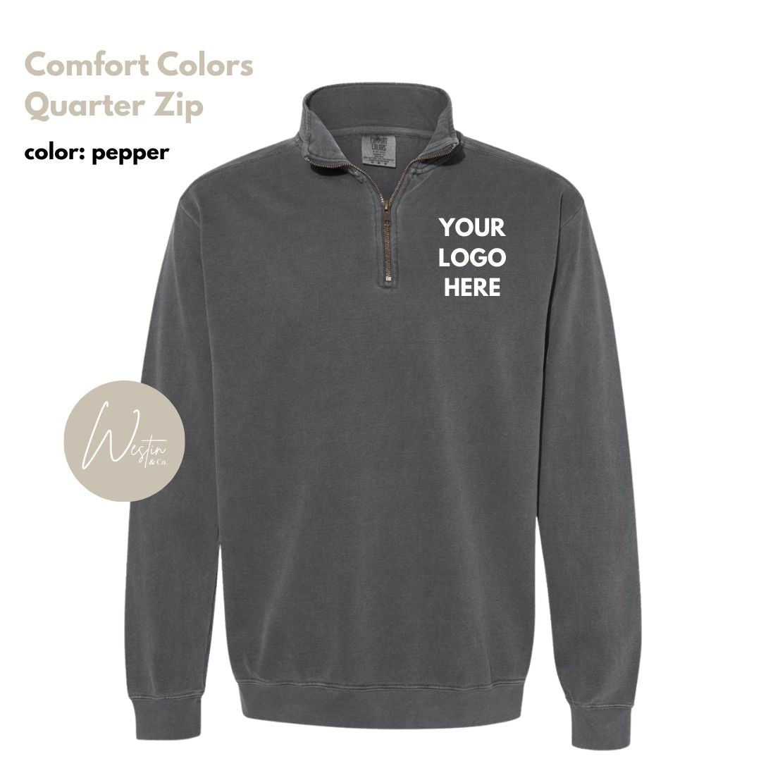 Quarter Zip Sweatshirt | Custom Embroidered