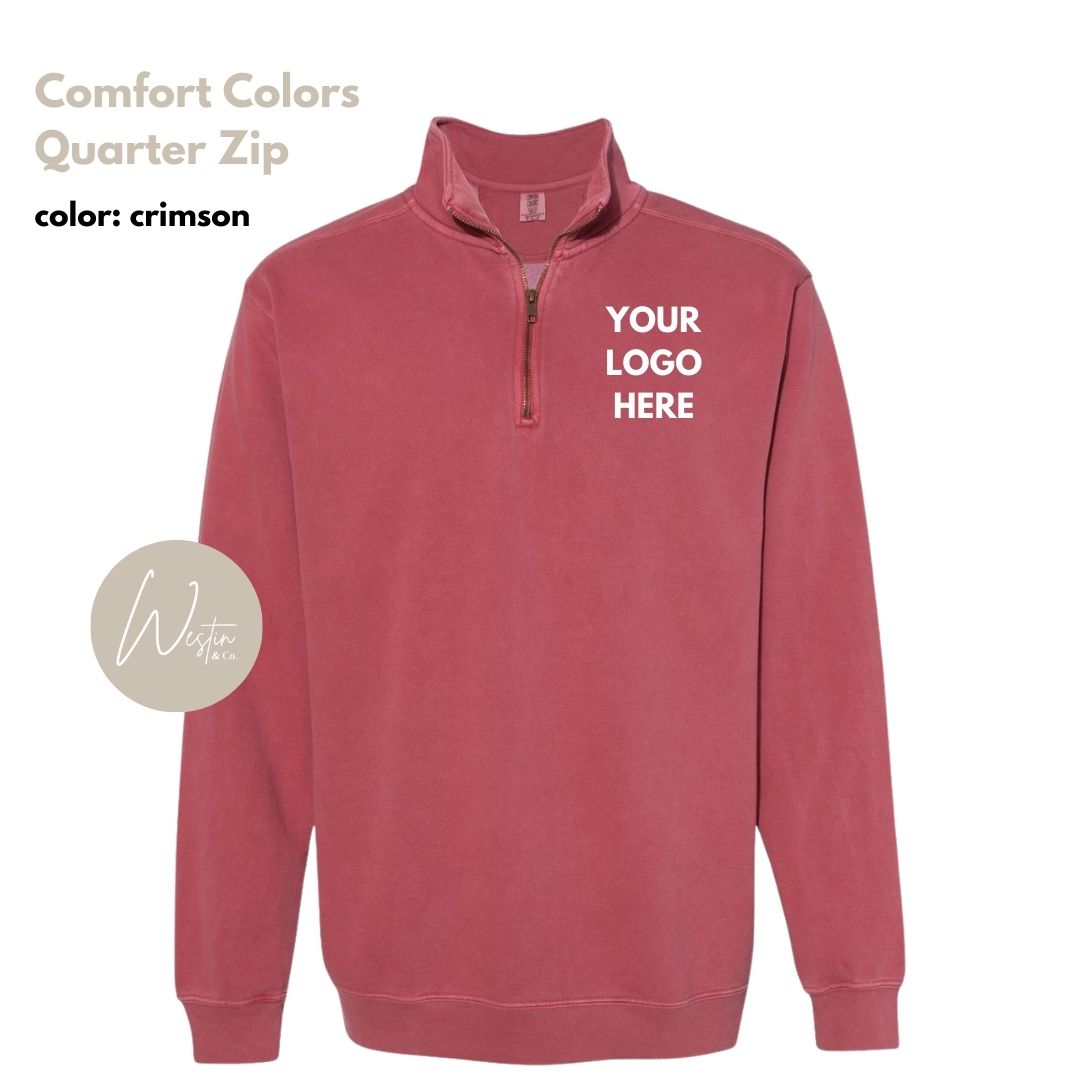 Quarter Zip Sweatshirt | Custom Embroidered