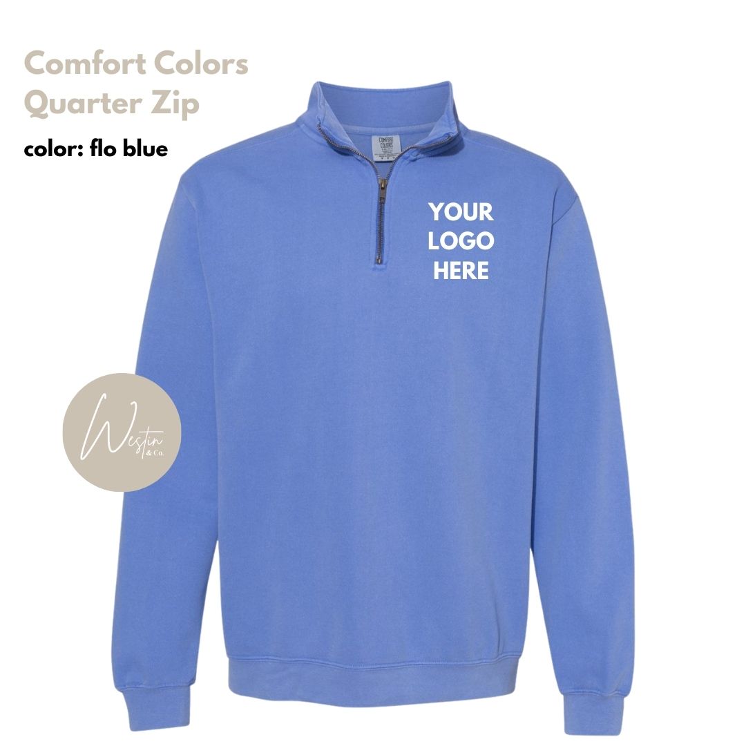 Quarter Zip Sweatshirt | Custom Embroidered