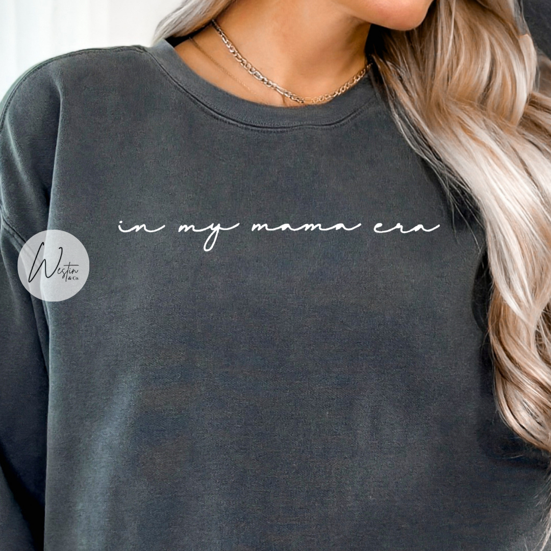 in my mama era | embroidered sweatshirt | comfort colors sweatshirt