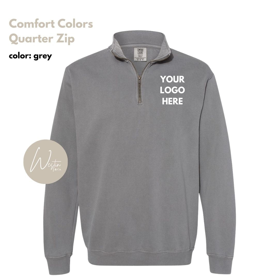 Quarter Zip Sweatshirt | Custom Embroidered