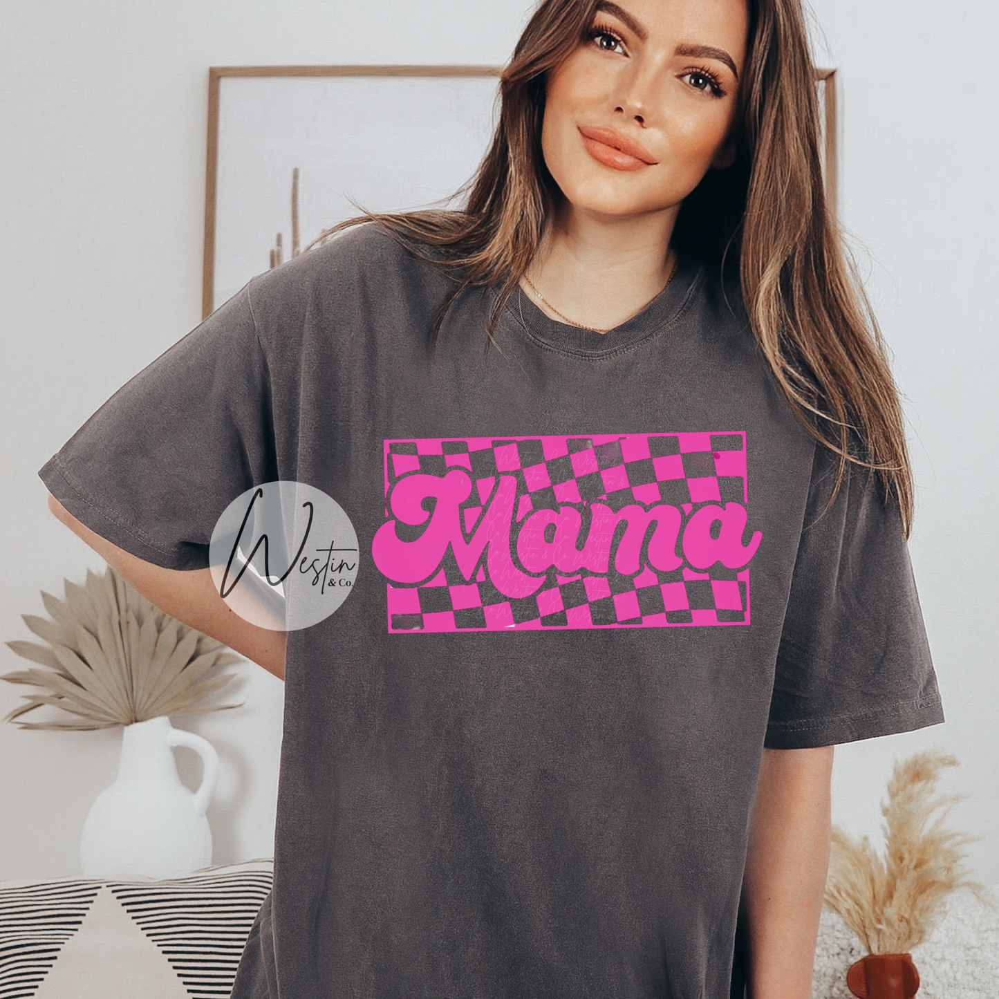 Retro Hot Pink Mama Tee