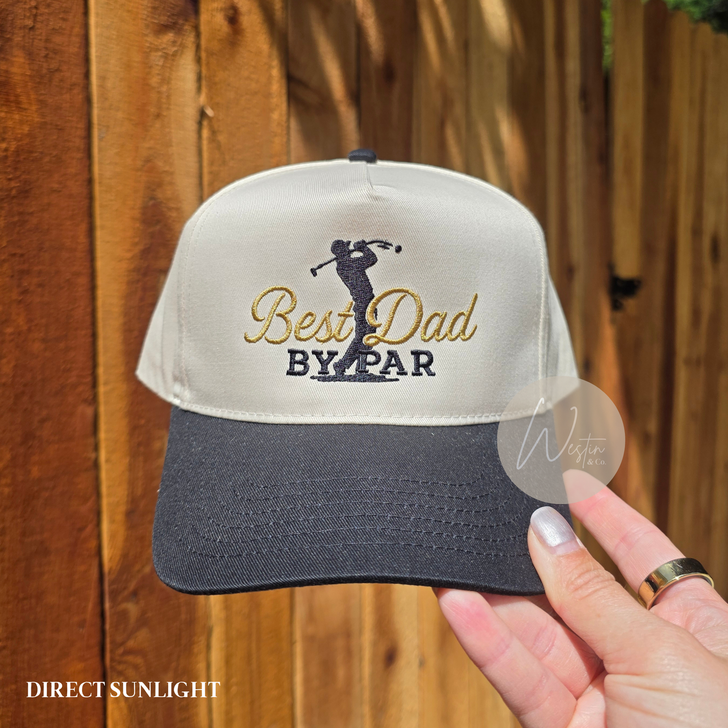Best Dad By Par Embroidered Trucker Hat