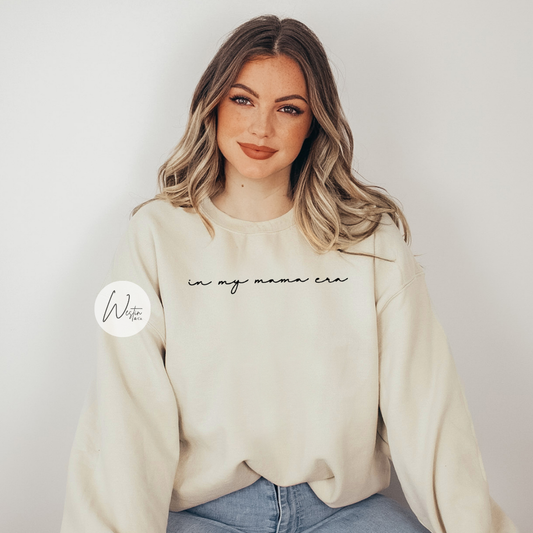 in my mama era | embroidered sweatshirt | gildan women's sweatshirt