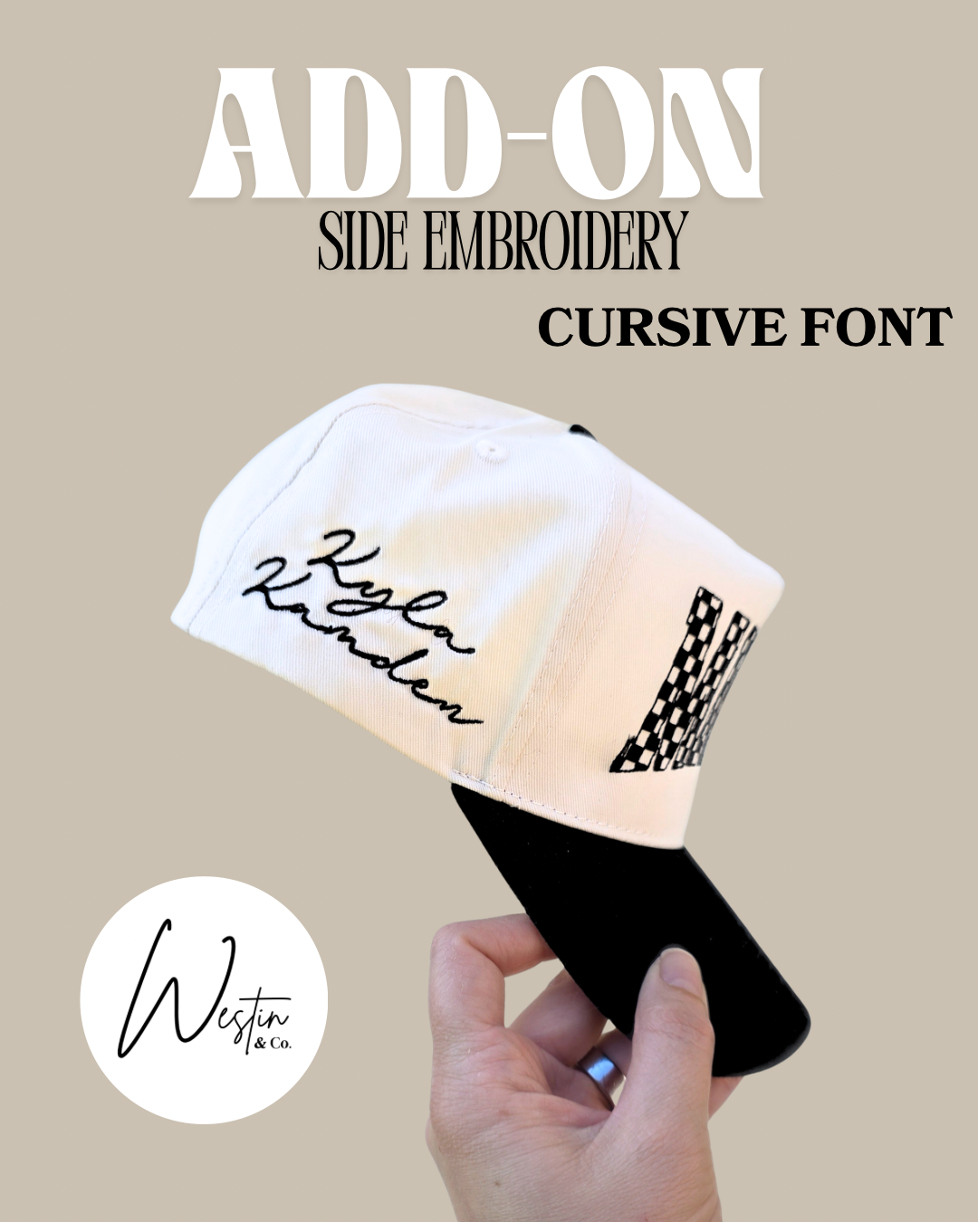 Mama Embroidered Hat (Custom Side Names)