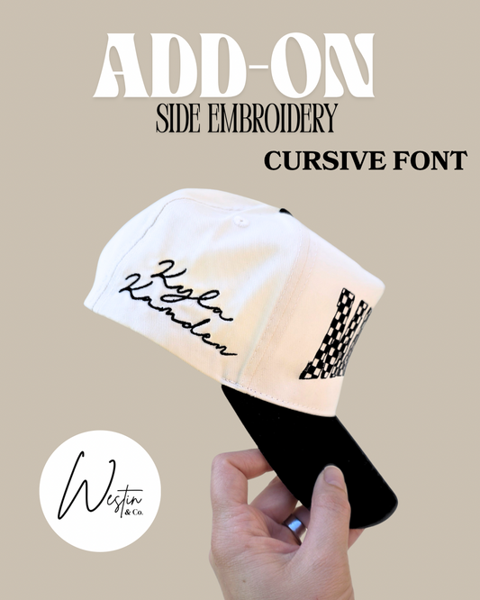 Mama Embroidered Hat (Custom Side Names)