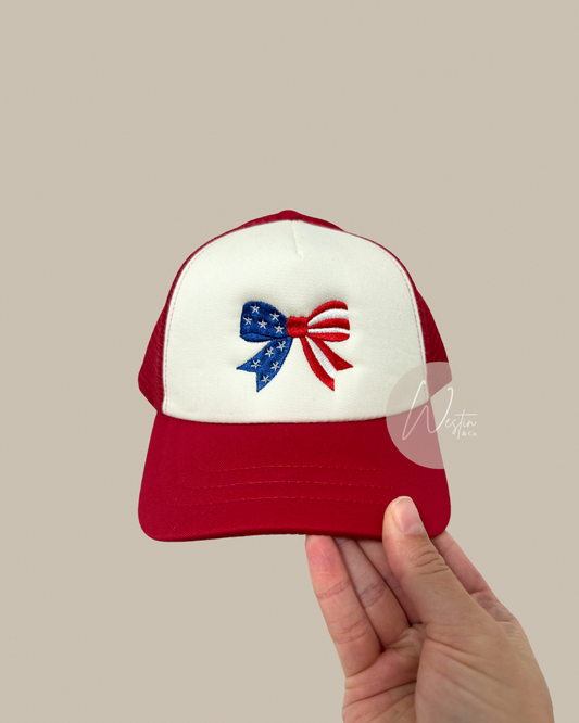 Patriotic Bow | Embroidered Cap – Limited Release