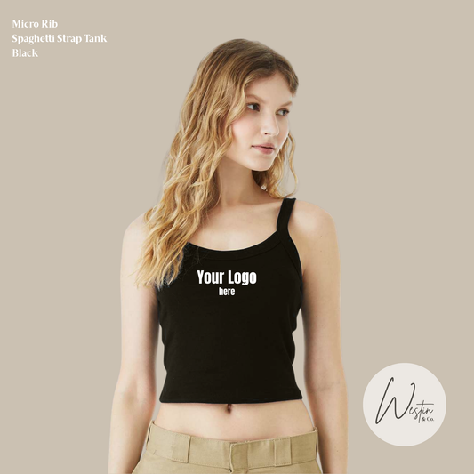 Micro Rib Spaghetti Strap Tank (Pre-order)
