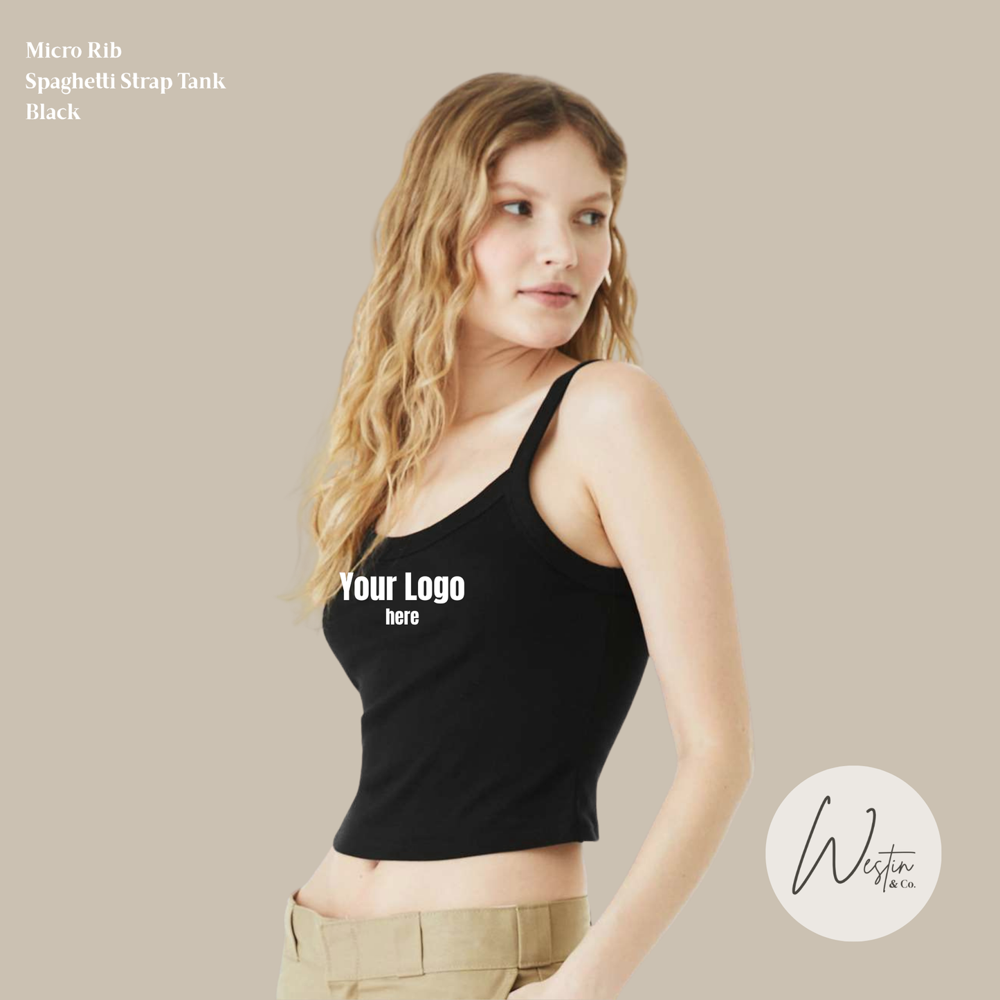 Micro Rib Spaghetti Strap Tank (Pre-order)