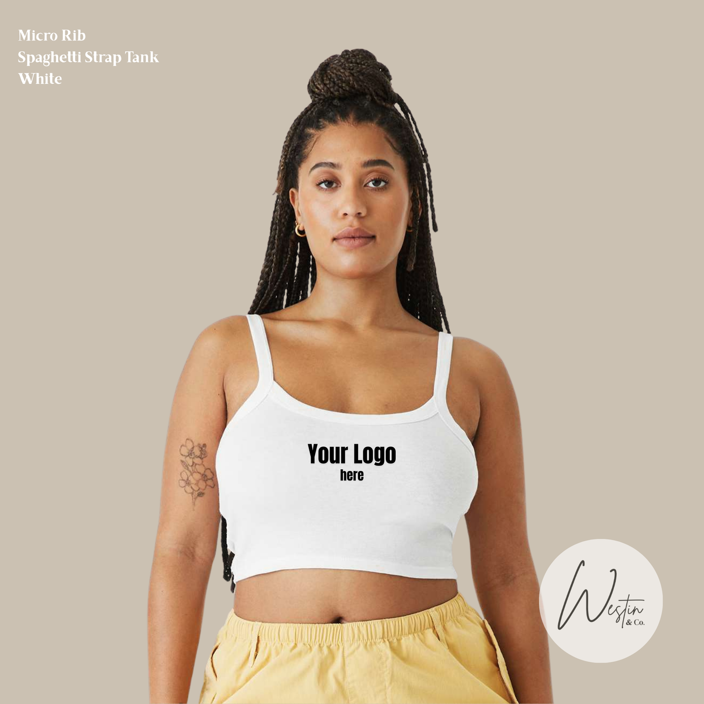 Micro Rib Spaghetti Strap Tank (Pre-order)