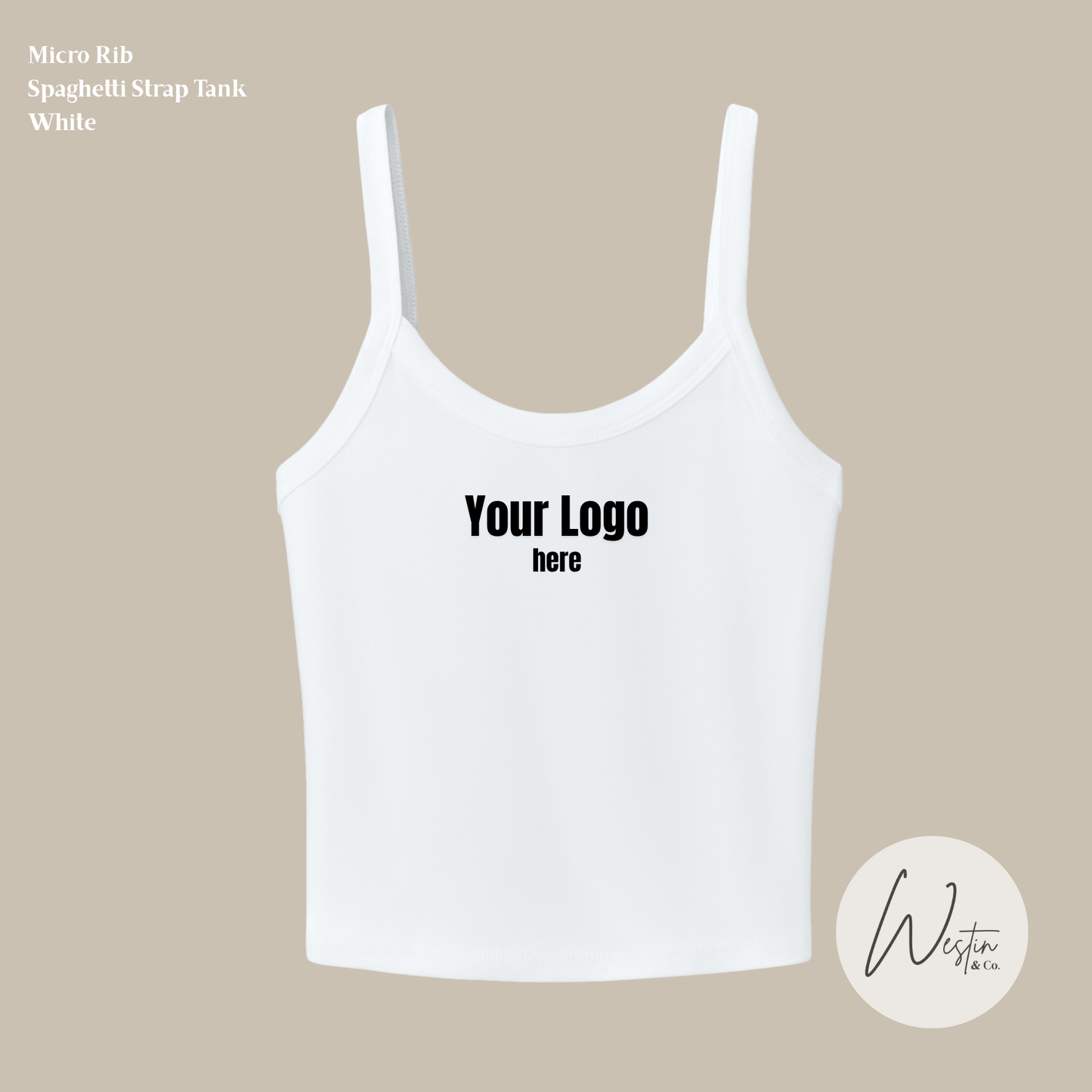 Micro Rib Spaghetti Strap Tank (Pre-order)