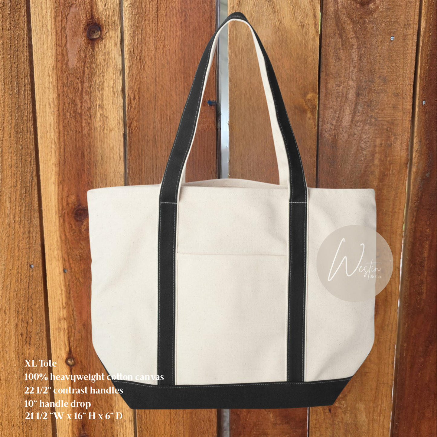 Custom Embroidered Tote | Two-tone