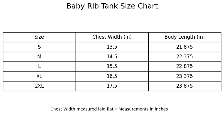 Baby Rib Racer Tank (Pre-order)
