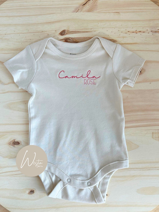 Custom Embroidered Baby Bodysuit