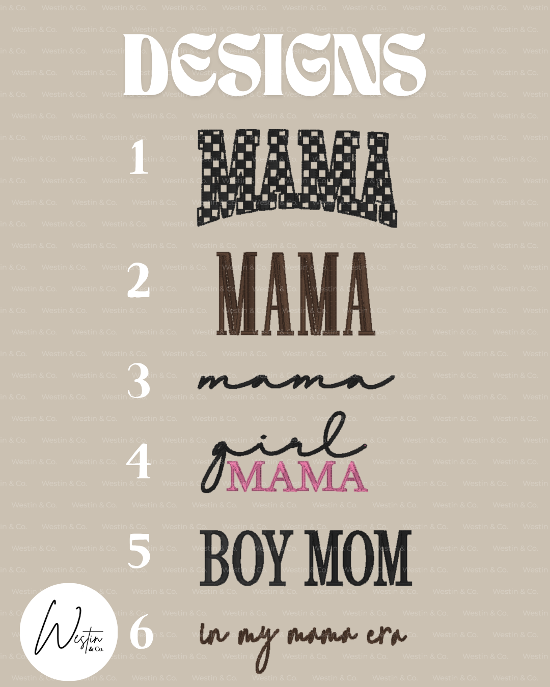 Mama Embroidered Hat (Custom Side Names)