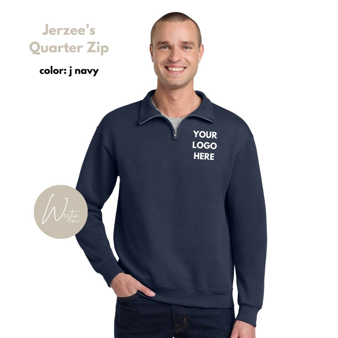 Quarter Zip Sweatshirt | Custom Embroidered