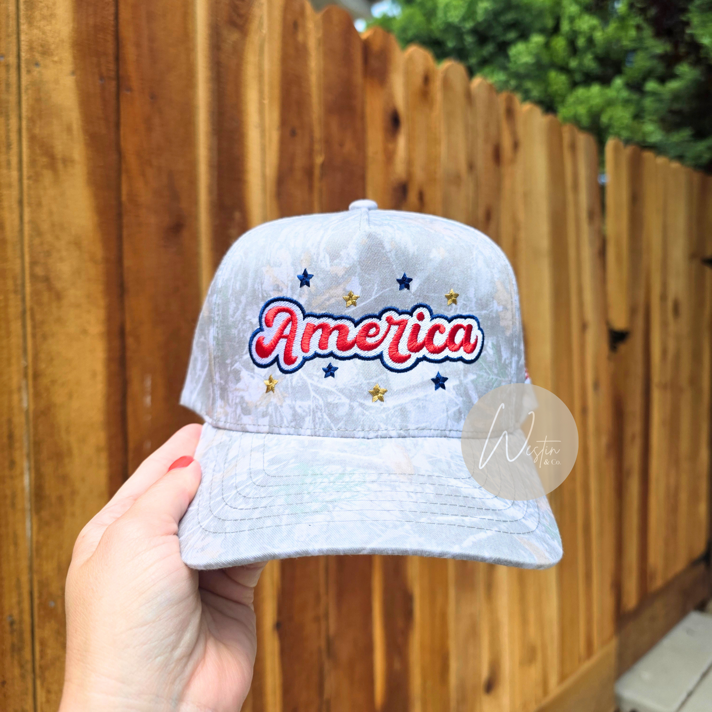 Americana Embroidered Hats