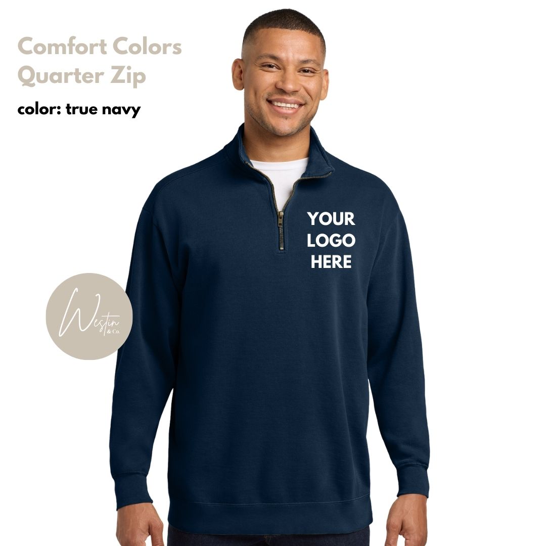 Quarter Zip Sweatshirt | Custom Embroidered