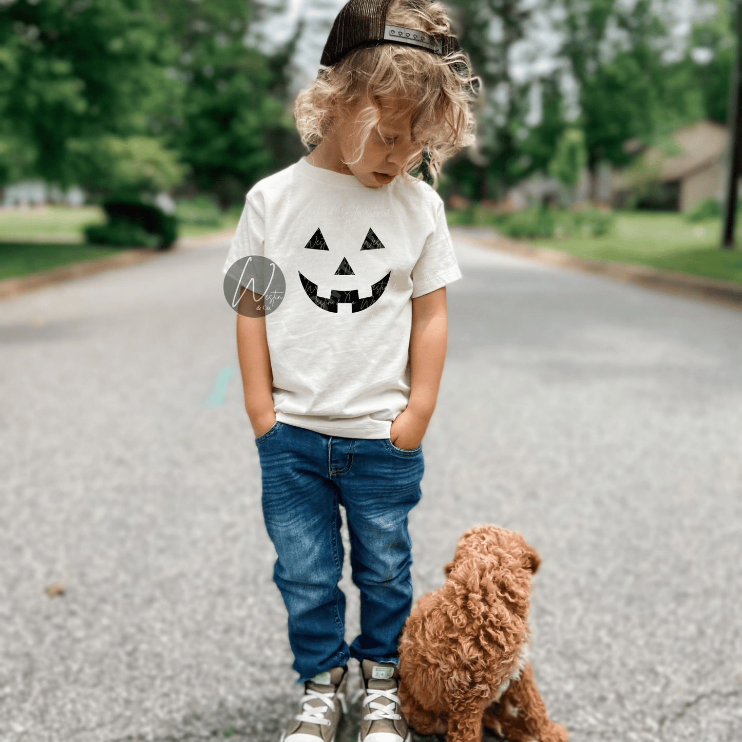 Youth Pumpkin Face Tee